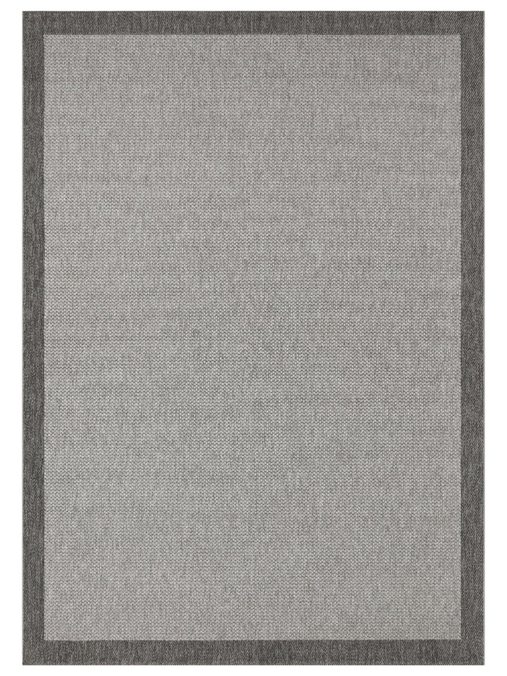 Resort Series Bordered, Dust-Proof, Non-Slip Based, Stylish Rug 05 ANTHRACITE BLACK
