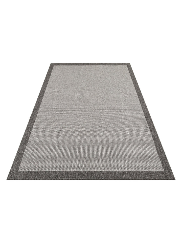 Resort Series Bordered, Dust-Proof, Non-Slip Based, Stylish Rug 05 ANTHRACITE BLACK