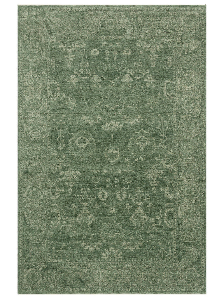 Tabriz Series Vintage Antique Patterned Modern Soft Textured Carpet 02 GREEN