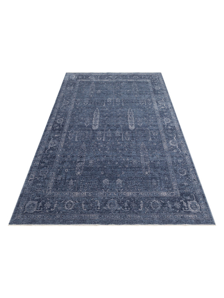 Tabriz Series Vintage Antique Patterned Modern Soft Textured Carpet 03 NAVY