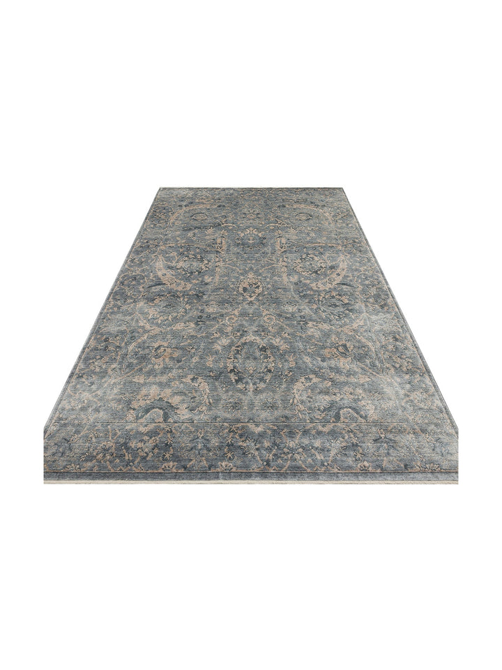 Çırağan %100 Naturel Özel Işıltılı El Emeği ile Özel Tezgahlarda Üretilen TENCEL™ Uşak Halısı 07SVZ - Carpetdocia