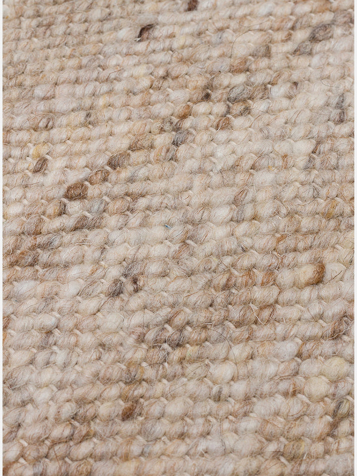 Jakarta Serisi Yün Polyester ve Pamuk Karışımı El Dokuma Halı BEIGE - Carpetdocia