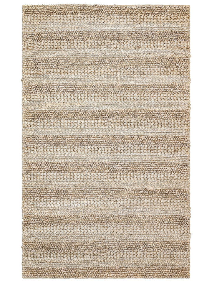 Knit Jüt Farklı Örgü Dokusuna Sahip El Dokuma Naturel Jüt Hasır Halı 1410 SILVER XW - Carpetdocia - kusbakisi