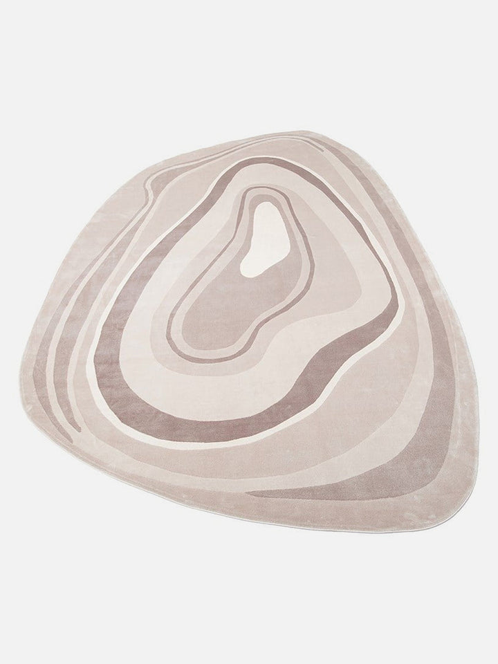 Monza Art Geometrik Desenli Yüksek Kalite Sık Dokuma Parlak Modern Salon Halısı 05 CREAM GREY - Carpetdocia
