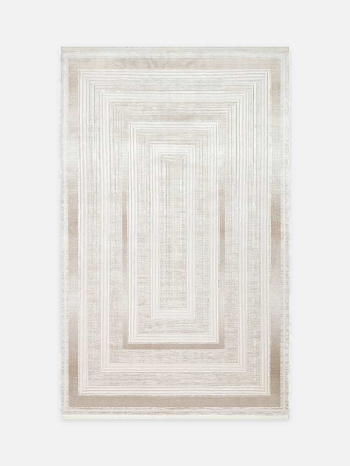 Mumbai Serisi Klasik Desenli Yüksek Kalite Sık Dokuma Parlak Salon Halısı 13 CREAM BEIGE - Carpetdocia - kusbakisi