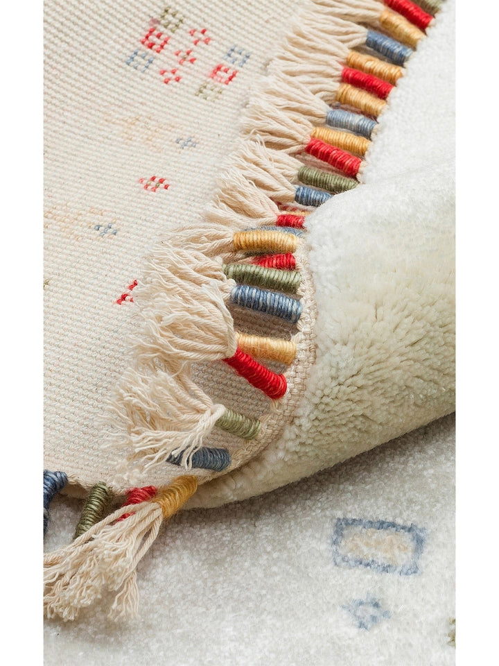 Oushak Carnaval Tappeto Moderno Uşak in TENCEL™ realizzato a mano, 100% naturale, facile da pulire, 06 BEIGE Q