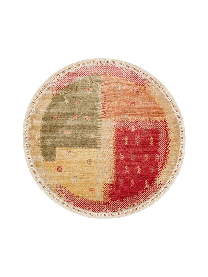 Oushak Carnaval 100% Natural Easy to Clean Handcrafted TENCEL™ Modern Uşak Carpet 07 BEIGE AUTUMN Q