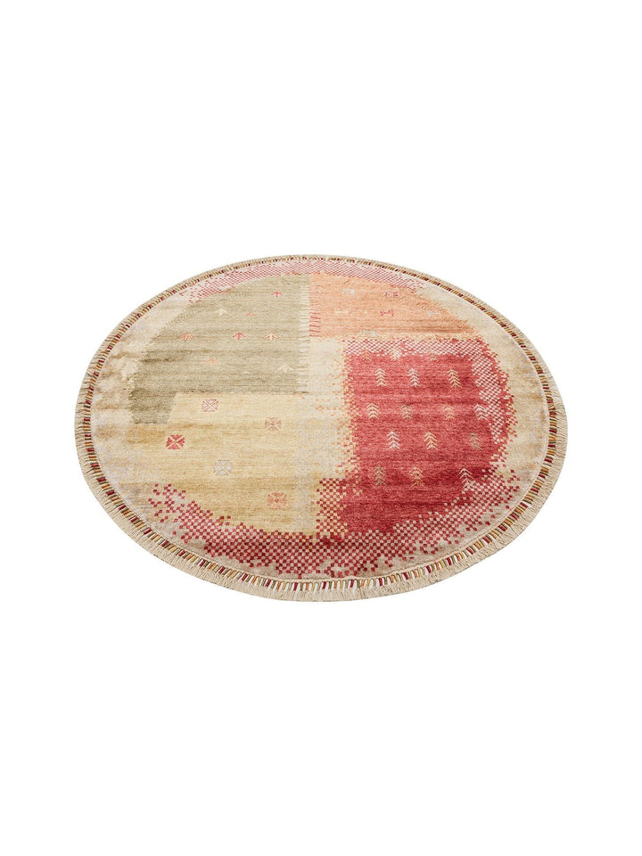 Oushak Carnaval 100% Natural Easy to Clean Handcrafted TENCEL™ Modern Uşak Carpet 07 BEIGE AUTUMN Q
