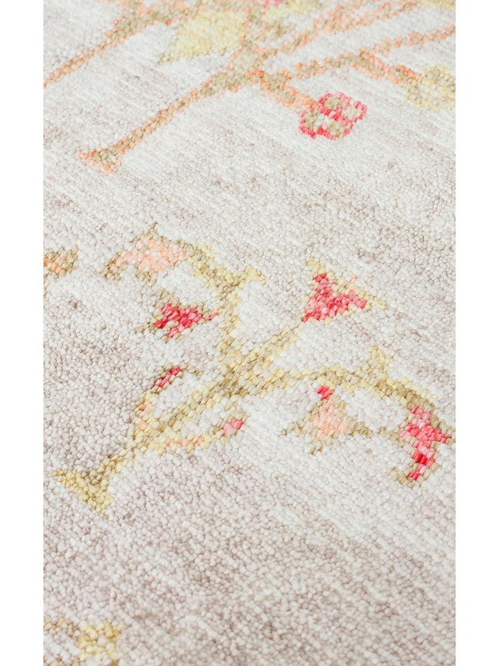 Oushak Carnaval Tappeto Moderno Uşak in TENCEL™ realizzato a mano, 100% naturale, facile da pulire, 08 BEIGE AUTUMN