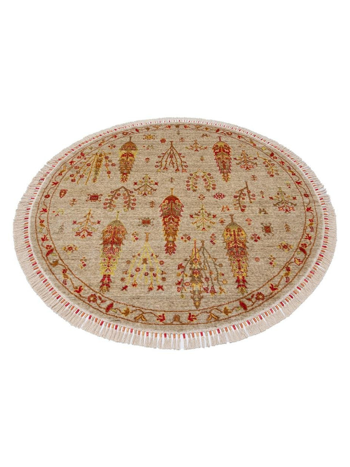 Oushak Carnaval 100% Natural Easy to Clean Handcrafted TENCEL™ Modern Uşak Carpet 08 BEIGE AUTUMN Q