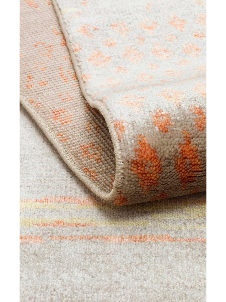Oushak Carnaval 100% Natural Easy to Clean Handcrafted TENCEL™ Modern Uşak Carpet 15 BEIGE AUTUMN