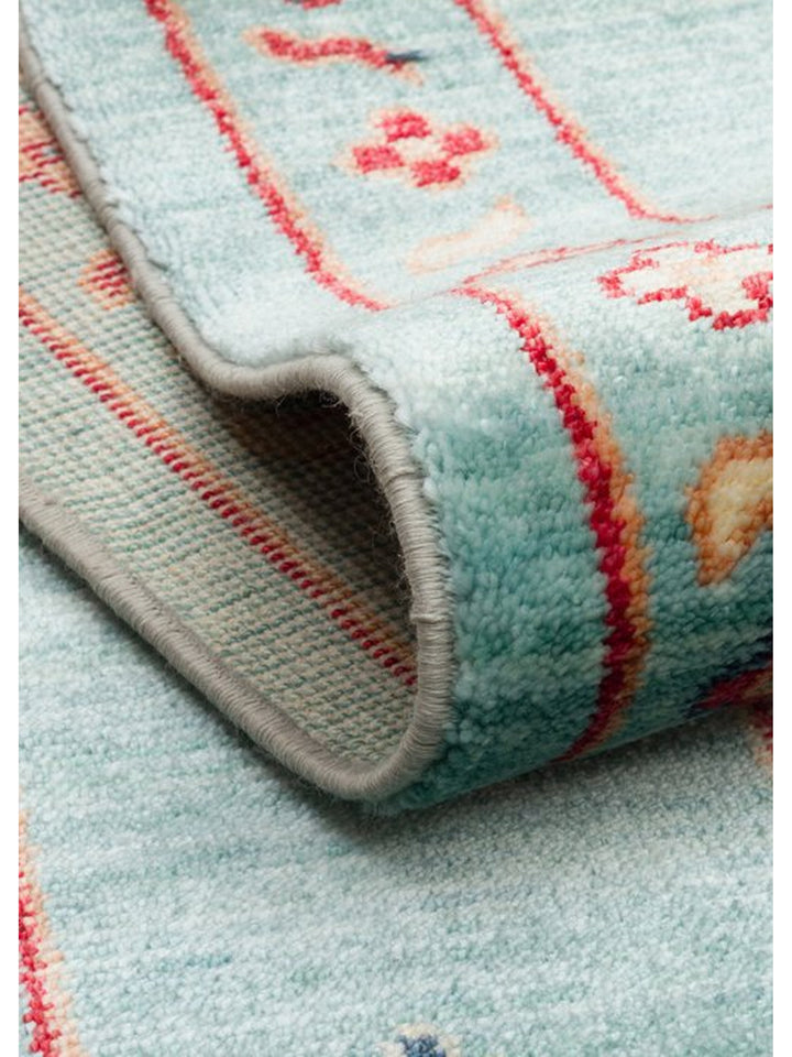 Oushak Carnaval Tappeto Uşak moderno TENCEL™ realizzato a mano, 100% naturale, facile da pulire 22 TURQUOISE