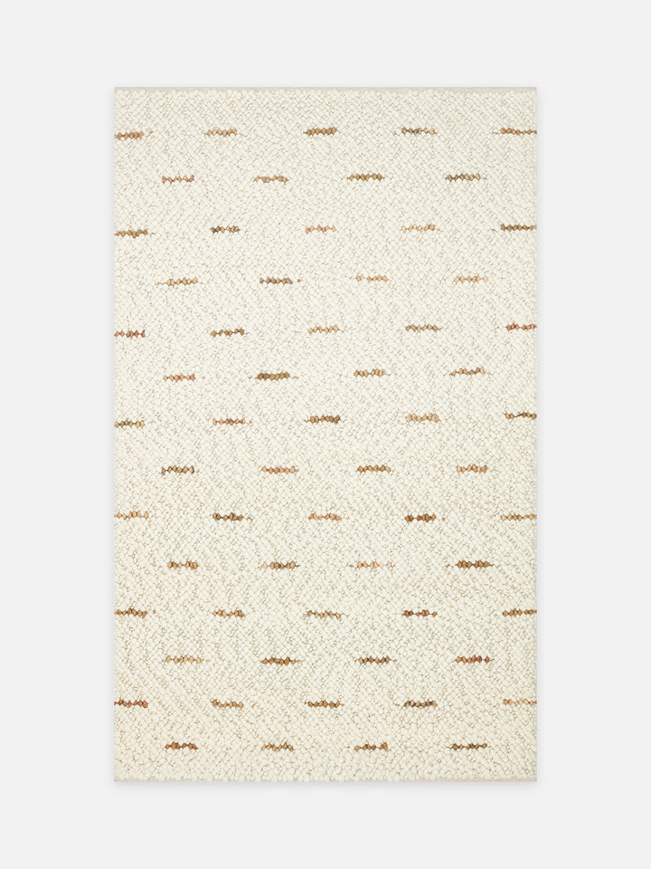 Woolstar %100 Naturel Kazak Desenli Salon Oturma Odası Koridor Antre El Dokuma Örgü Halı JD 06 NAT - Carpetdocia - kusbakisi