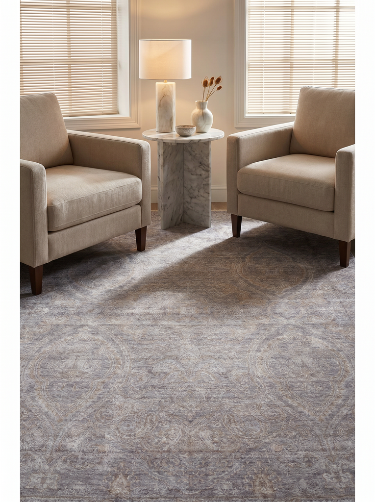 Tappeto Çırağan Uşak TENCEL™ 100% Naturale, Lucente, Realizzato a Mano su Telai Speciali, 3DGRBZ