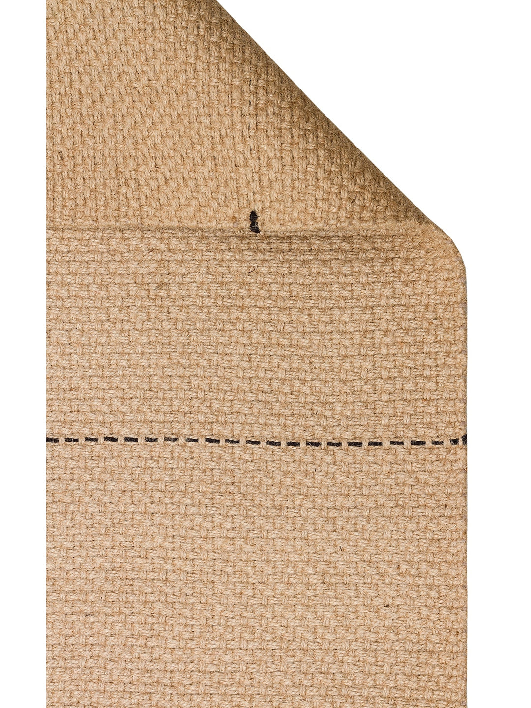 Agra %100 Naturel Jüt ve Pamuk Çift Taraflı Oturma Odası Koridor Mutfak Balkon Modern Kilim 01BLK - Carpetdocia