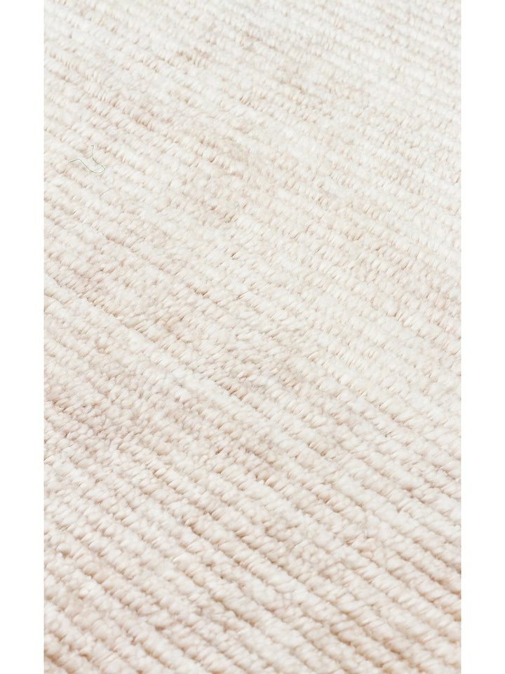Brasilia Tensel El Emeğiyle Üretilen Modern Sade Şık Özel Kara Tezgah Halısı PLAIN BEIGE - Carpetdocia