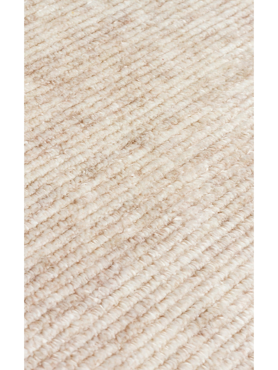 Brasilia Tensel El Emeğiyle Üretilen Modern Sade Şık Özel Kara Tezgah Halısı PLAIN BEIGE - Carpetdocia