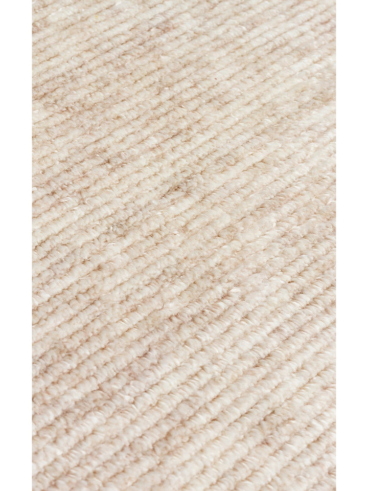 Brasilia Tensel El Emeğiyle Üretilen Modern Sade Şık Özel Kara Tezgah Halısı PLAIN BEIGE - Carpetdocia
