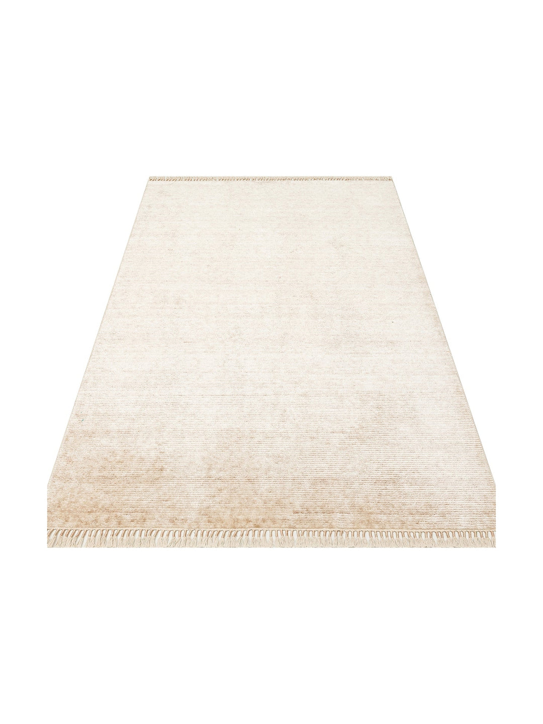 Brasilia Tensel El Emeğiyle Üretilen Modern Sade Şık Özel Kara Tezgah Halısı PLAIN BEIGE - Carpetdocia