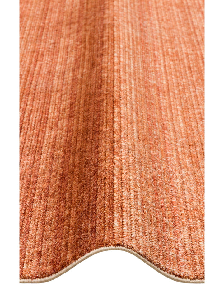 Brasilia Tensel El Emeğiyle Üretilen Modern Sade Şık Özel Kara Tezgah Halısı PLAIN TERRACOTTA - Carpetdocia