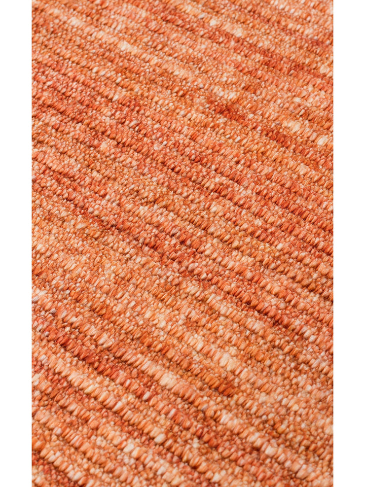 Brasilia Tensel El Emeğiyle Üretilen Modern Sade Şık Özel Kara Tezgah Halısı PLAIN TERRACOTTA - Carpetdocia
