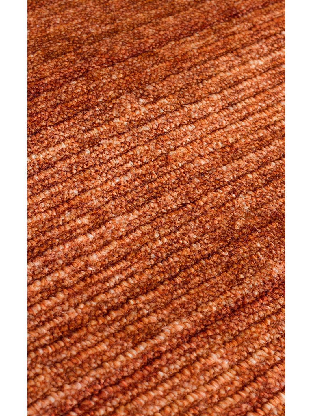 Brasilia Tensel El Emeğiyle Üretilen Modern Sade Şık Özel Kara Tezgah Halısı PLAIN TERRACOTTA - Carpetdocia
