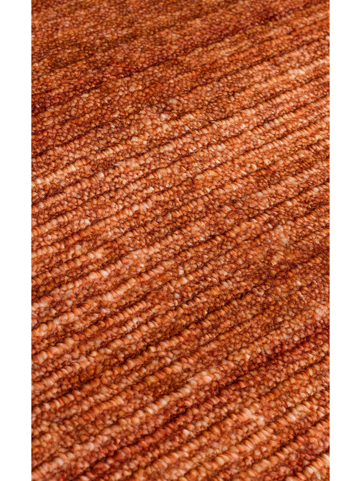 Brasilia Tensel El Emeğiyle Üretilen Modern Sade Şık Özel Kara Tezgah Halısı PLAIN TERRACOTTA - Carpetdocia