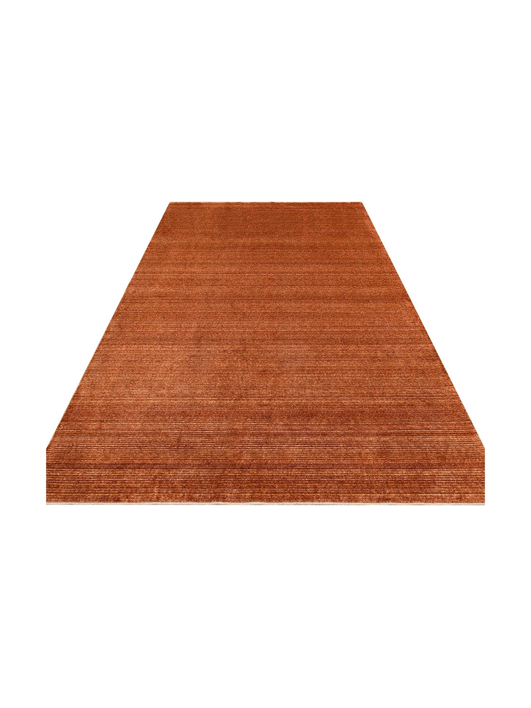 Brasilia Tensel El Emeğiyle Üretilen Modern Sade Şık Özel Kara Tezgah Halısı PLAIN TERRACOTTA - Carpetdocia