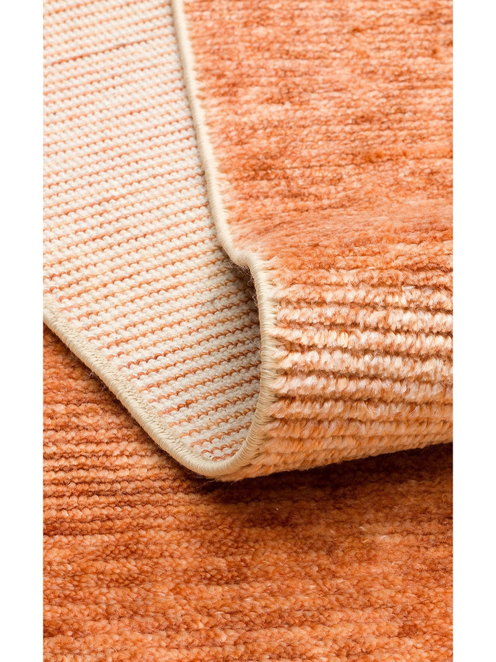 Brasilia Tensel El Emeğiyle Üretilen Modern Sade Şık Özel Kara Tezgah Halısı PLAIN TERRACOTTA - Carpetdocia