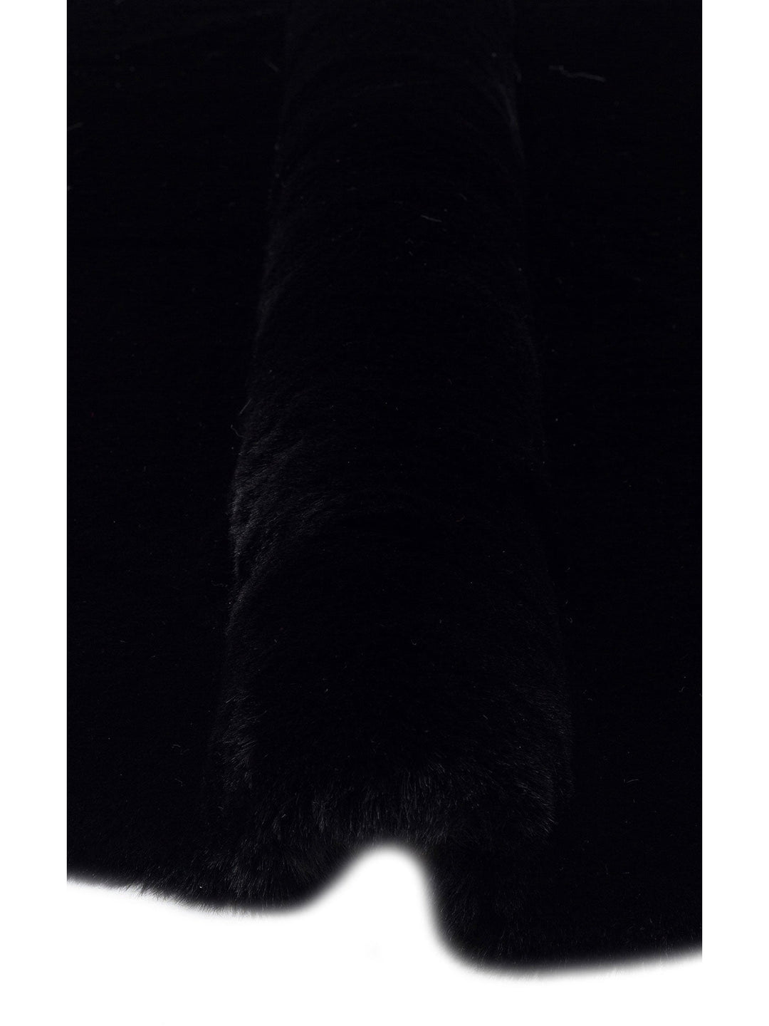 Bunny New Yumuşak Dokulu Uzun Tüylü Yıkanabilir Tavşan Postu BLACK SINGLE N - Carpetdocia