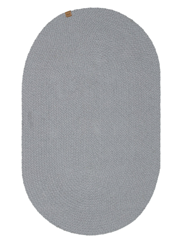 Cancun Colorful Jute Look Straw Knitted Carpet 18 GREY