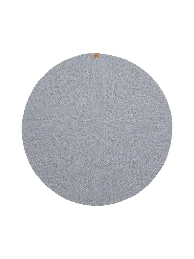 Cancun Colorful Jute Look Straw Knitted Carpet 18 GREY Q