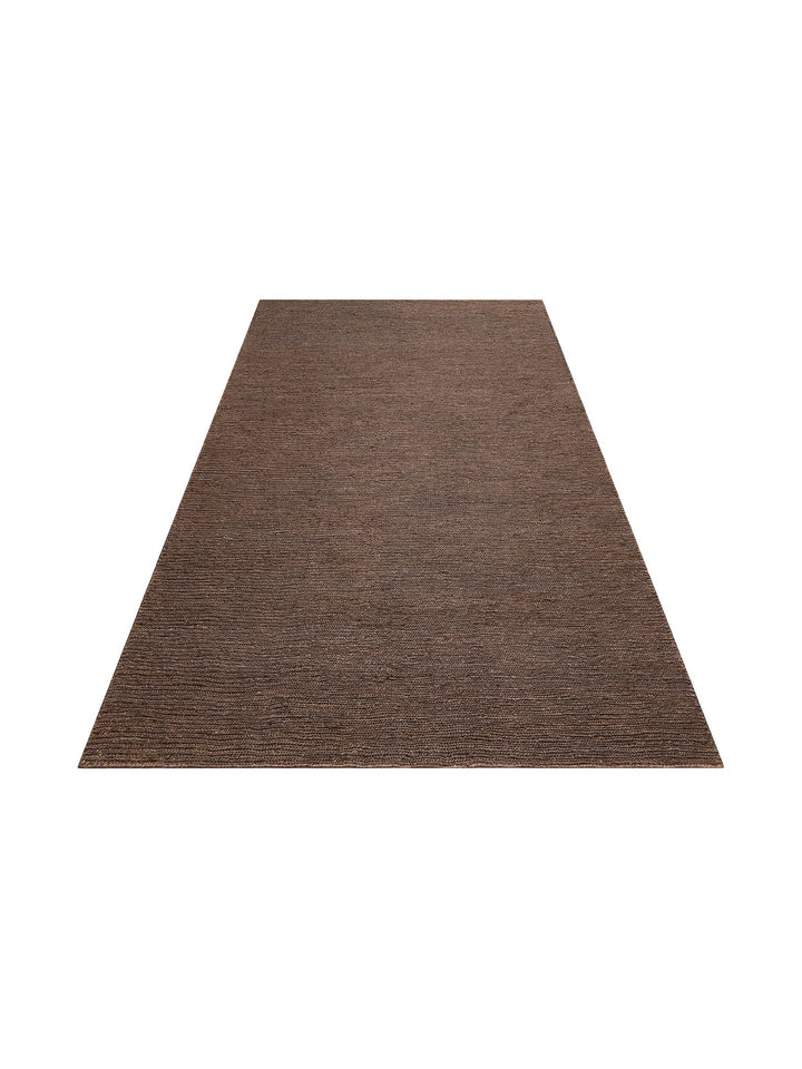 Coffee %100 Naturel Kendir Oturma Odası Salon Koridor Antre Yatak Odası Örgü Halı PLAIN BROWN - Carpetdocia