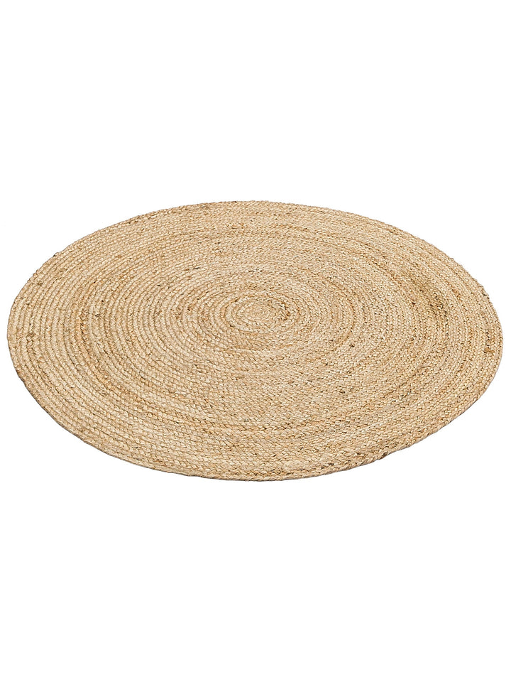 Crown Jüt %100 Naturel El Dokuma Oturma Odası Koridor Antre Mutfak Balkon Hasır Halı 01R NATURAL - Carpetdocia