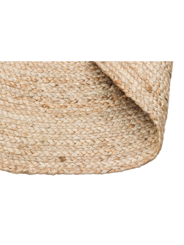 Crown Jüt %100 Naturel El Dokuma Oturma Odası Koridor Antre Mutfak Balkon Hasır Halı 01R NATURAL - Carpetdocia