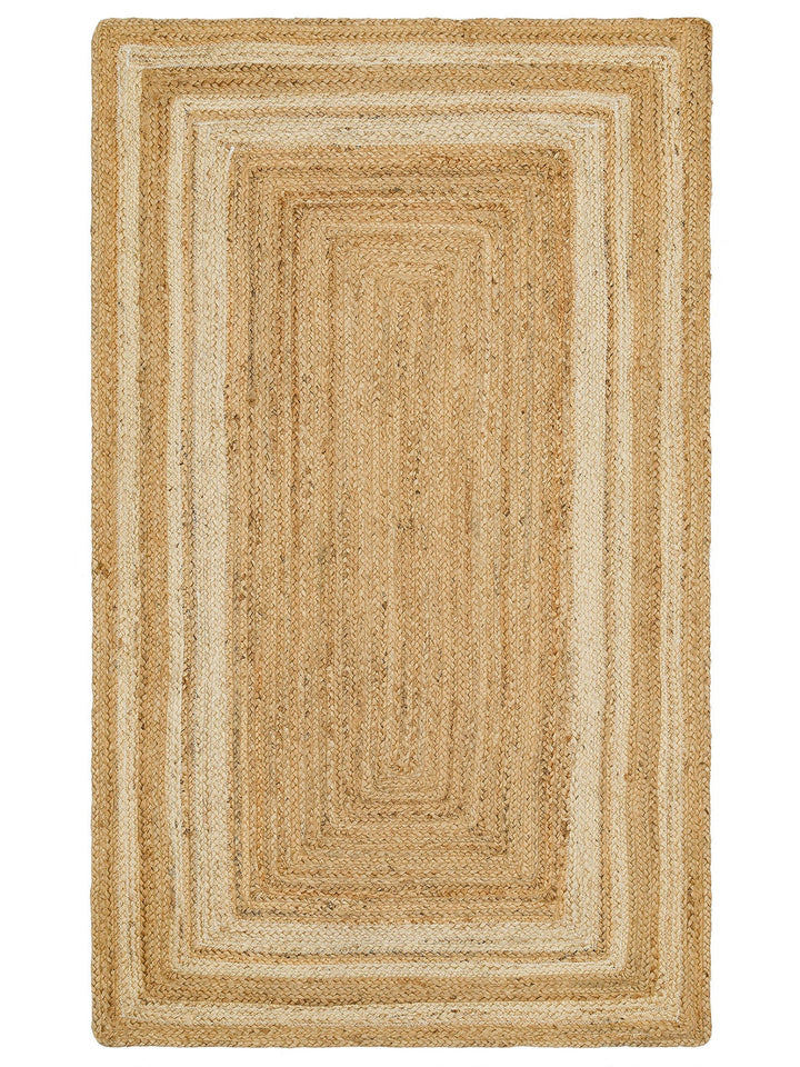 Crown Jüt %100 Naturel El Dokuma Oturma Odası Koridor Antre Mutfak Balkon Hasır Halı 10 NATURALWHIXW - Carpetdocia