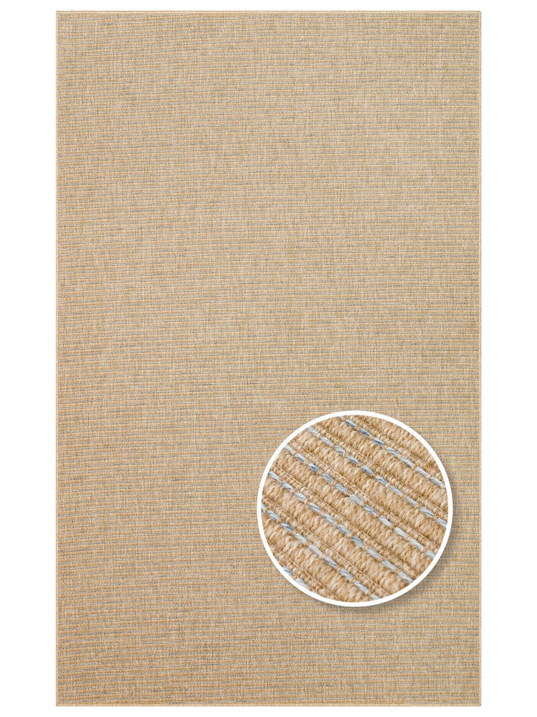 Dream İç ve Dış Mekan Kullanımına Uygun Kolay Temizlenebilir Sisal Görünümlü Halı 01 NATURAL BLUE - Carpetdocia