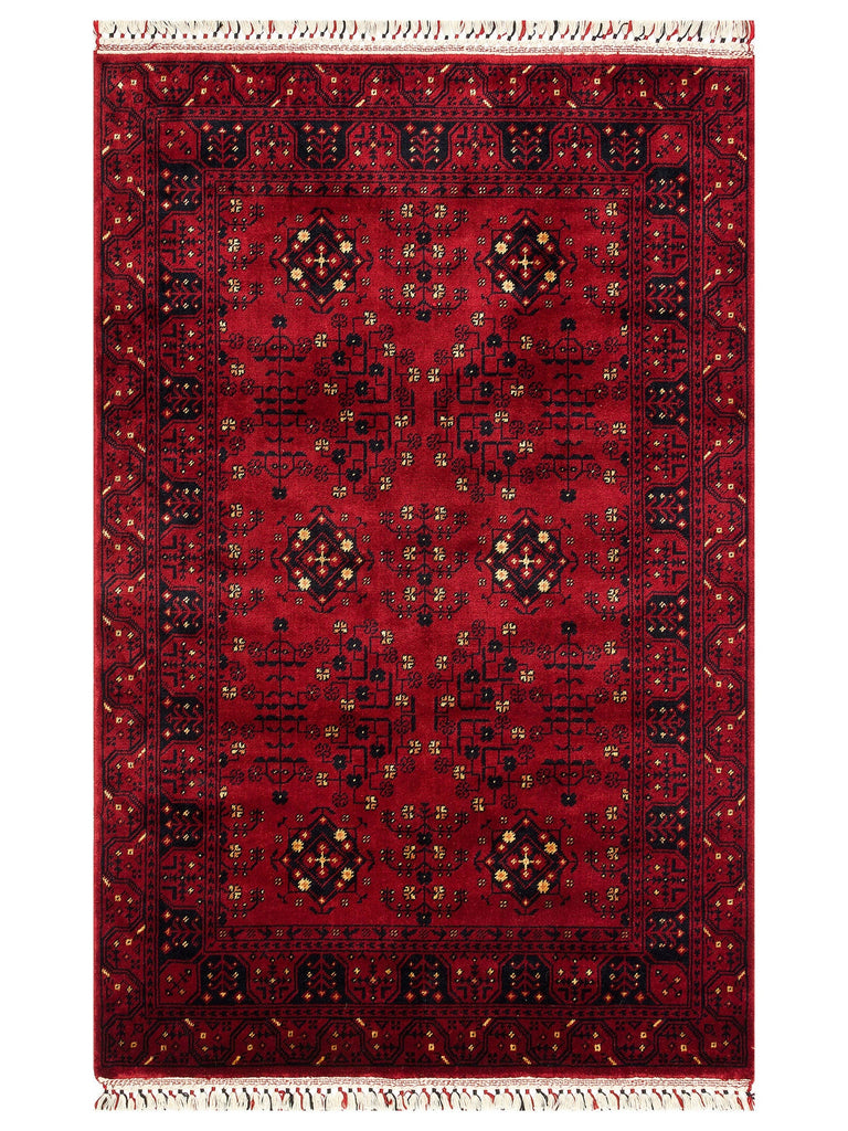 Kabul Afghan Yagcibedir Patterned Handcrafted Tensel Usak Carpet Produced on Special Looms 959 RED