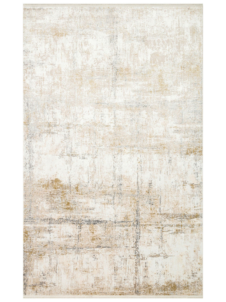 Marble Serisi Modern Desenli Salon Oturma Odası Koridor Antre Şık Halı 02 CREAM BEIGE - Carpetdocia
