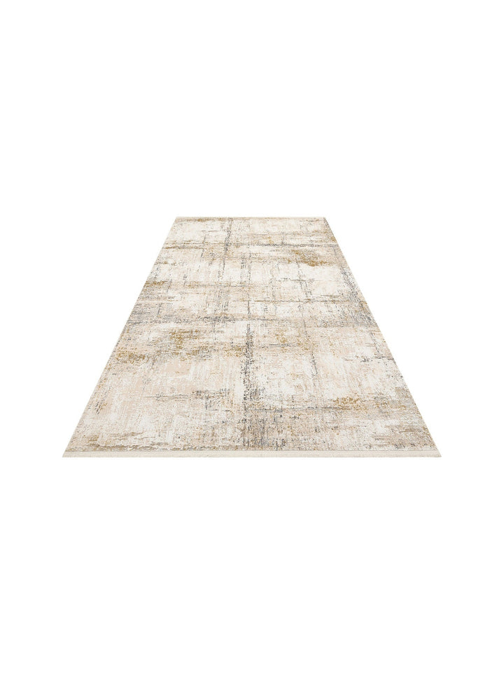 Marble Serisi Modern Desenli Salon Oturma Odası Koridor Antre Şık Halı 02 CREAM BEIGE - Carpetdocia