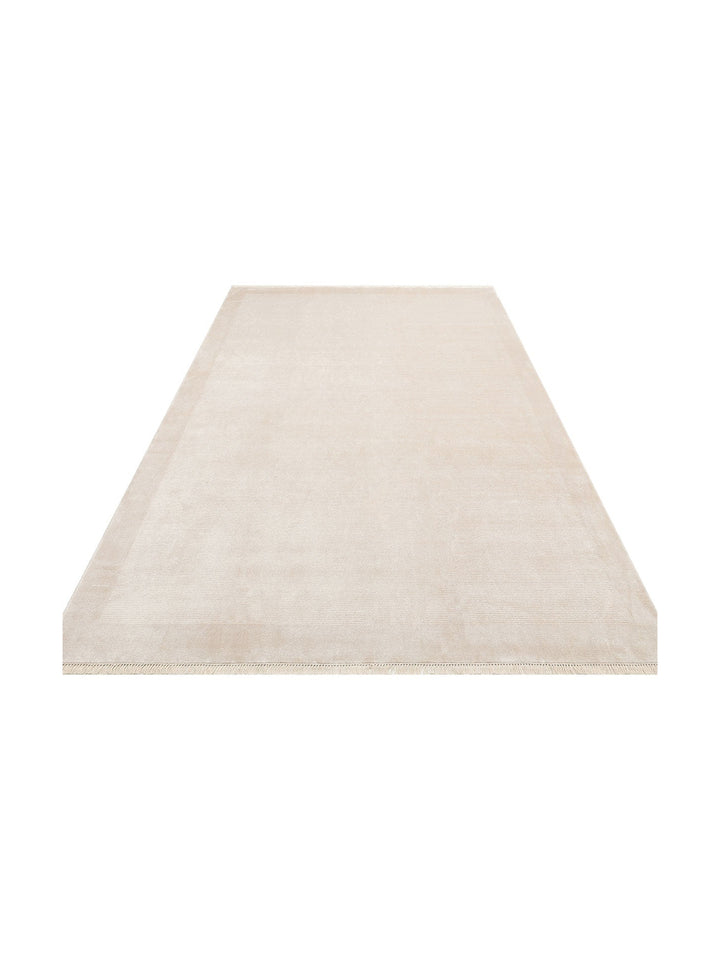 Montenegro Viskon Karışımlı Sade Desenli Sık Dokuma Oturma Odası Salon Koridor Modern Halı 02 BEIGE - Carpetdocia