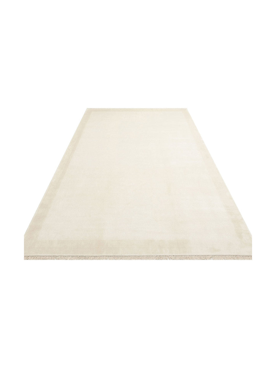 Montenegro Viskon Karışımlı Sade Desenli Sık Dokuma Oturma Odası Salon Koridor Modern Halı 02 CREAM - Carpetdocia