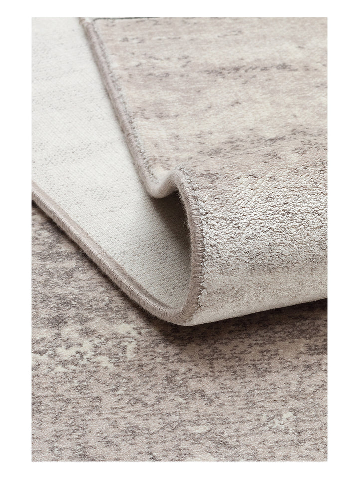 Monza Geometrik Desenli Yüksek Kalite Sık Dokuma Parlak Modern Salon Halısı 01 CREAM GREY - Carpetdocia