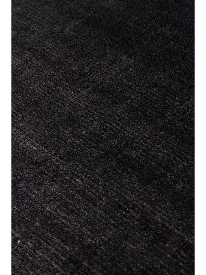 Mulberry Serisi %100 Rayon El Dokuma Parlak Modern Salon Oturma Odası Halı COAL - Carpetdocia