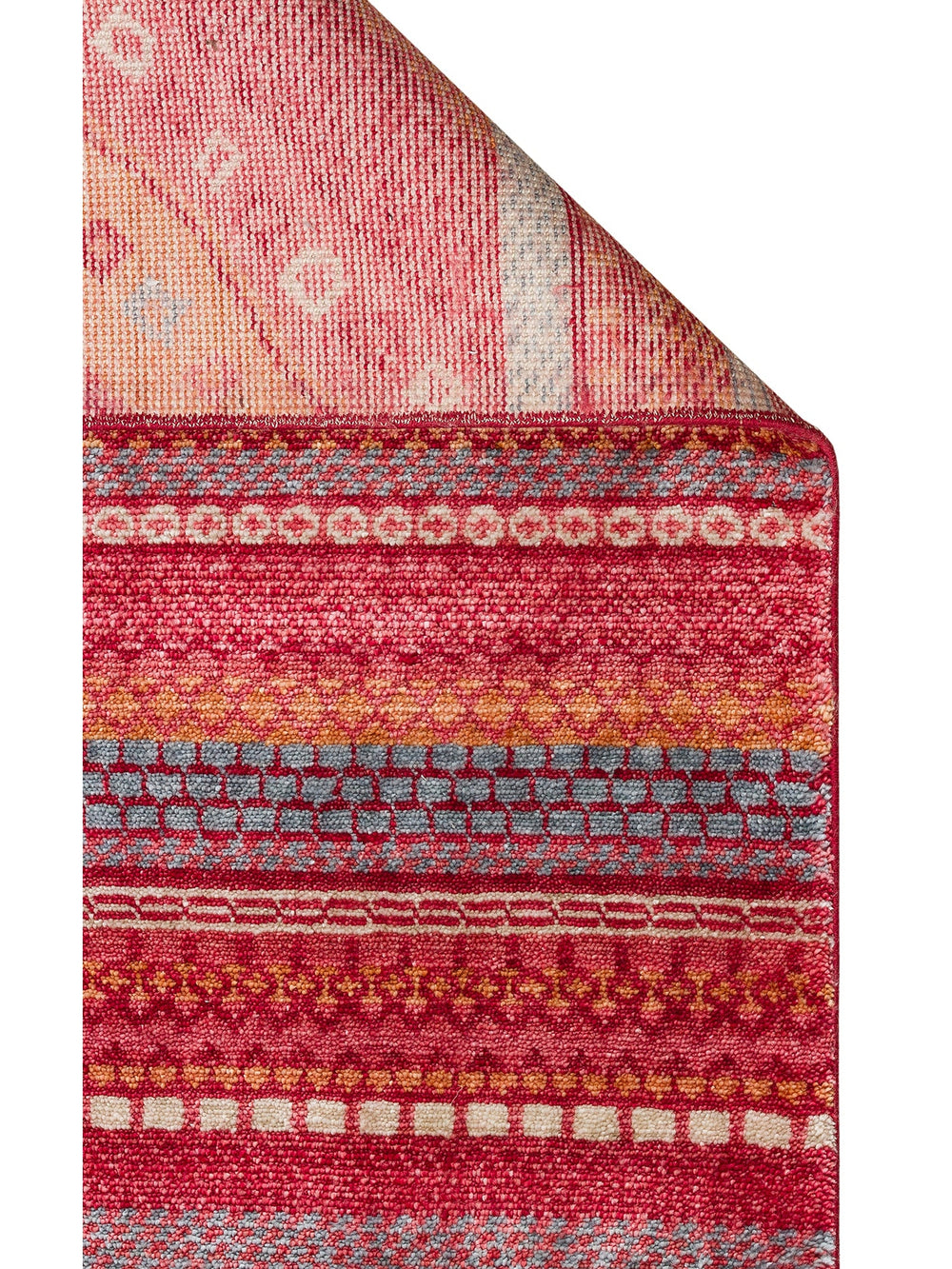 Oushak Carnaval %100 Naturel Kolay Temizlenir El Emeğiyle Üretilen Tensel Modern Uşak Halısı 18 REDM - Carpetdocia