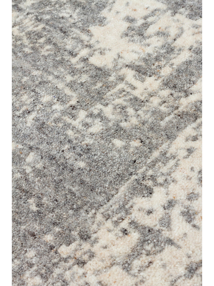 Palette Serisi %100 Naturel Yün Viskon Pamuk El Dokuma İskandinav Salon Oturma Odası Halı BEIGE GREY - Carpetdocia