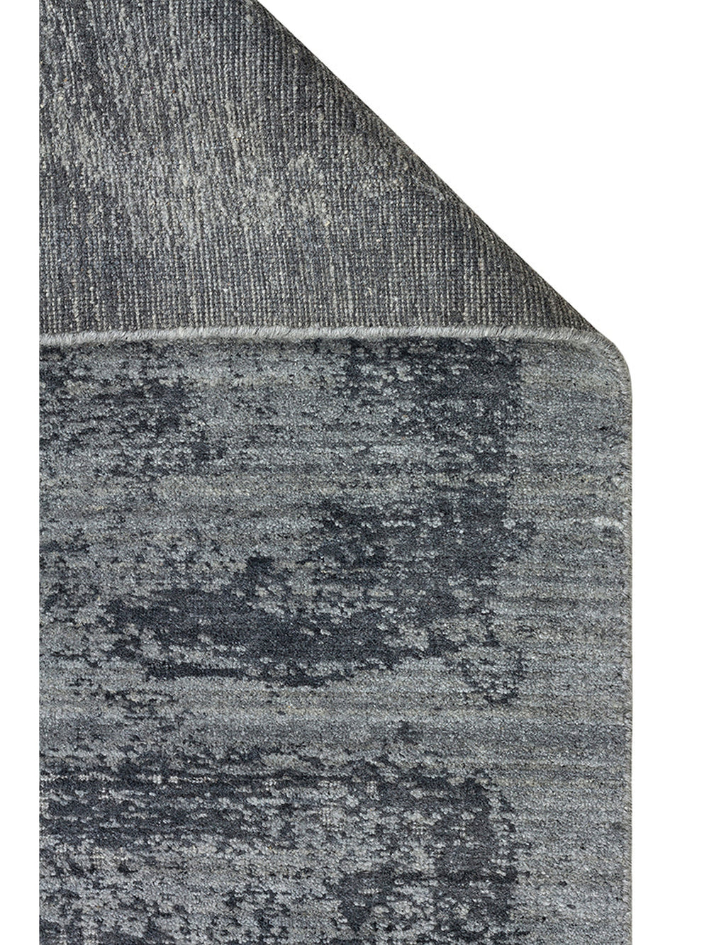 Palette Serisi %100 Naturel Yün Viskon Pamuk El Dokuma İskandinav Salon Oturma Odası Halı BLACK - Carpetdocia