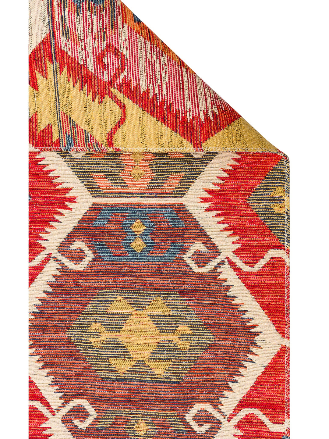 Rota Yıkanabilir, Çift Taraflı Kullanıma Uygun Yumuşak Tuşeli Otantik Kilim 06 RED - Carpetdocia