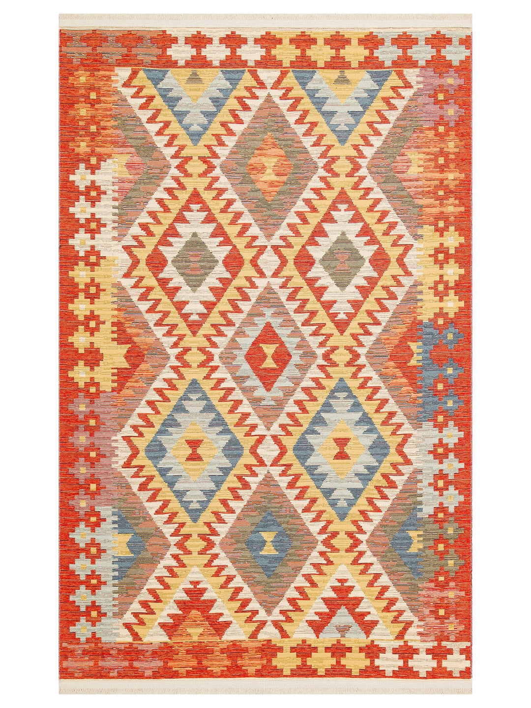 Rota Yıkanabilir, Çift Taraflı Kullanıma Uygun Yumuşak Tuşeli Otantik Kilim 09 LIGHT MULTY - Carpetdocia