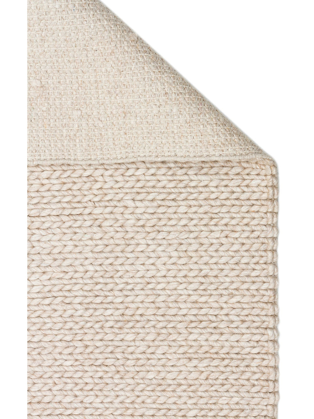 Woolstar %100 Naturel Kazak Desenli Salon Oturma Odası Koridor Antre El Dokuma Örgü Halı BEIGE - Carpetdocia